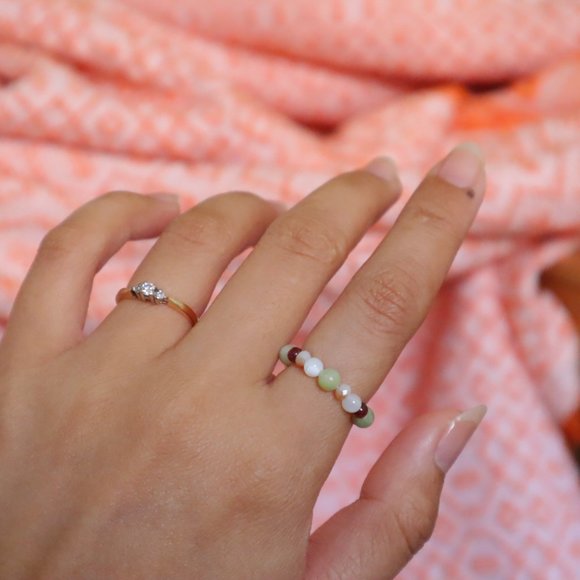 Mixed Stone Beaded Ring - Picture 2 of 12